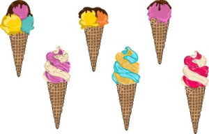 Fototapete Andere Eis, Sahne, Kegel, Dessert, Lebensmittel