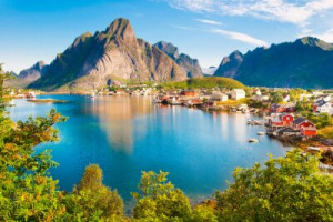 Fototapete Andere reisen, Meer, Haus, Insel, nördlich