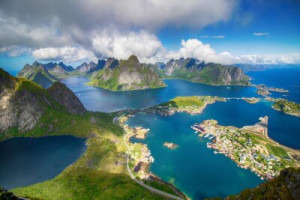 Fototapete Andere Lofoten, Panorama, Berg, ansehen, Natur