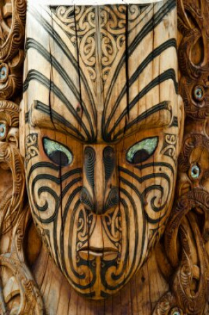 Fototapete art, traditionellen, Holz, Muster, Maske