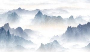 Fototapete Berge Berg, Landschaft, Nebel, Himmel, Natur