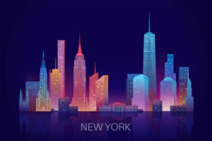 Fototapete Industrie, Turm, Ortschaft, Unternehmen, manhattan