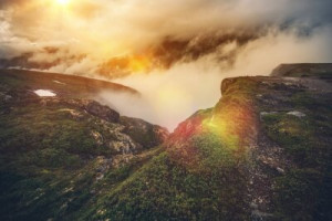 Fototapete Andere Natur, Berg, Cloud, Wiese, Land
