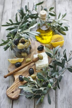 Fototapete Andere Lebensmittel, Griechenland, Gemüse, Öl, olive