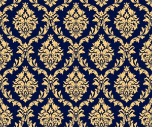 Fototapete nahtlose, Gold, floral, Hintergrund, Ornament