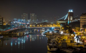 Fototapete Andere Übernachtung, Stadt, Skyline, ansehen, Abstand