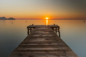 Fototapete Andere lange, Pier, Spanien, Sonne, Material