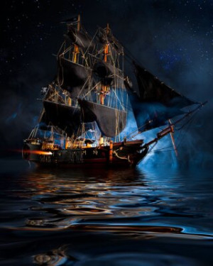 Fototapete Andere schwarz, alt, vintage, Wasser, Schiff