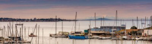 Fototapete Schiff, segeln, Urlaub, Schnee, Berg