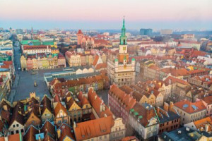 Fototapete Andere Poznan, über, Stadt, städtischen, Platz