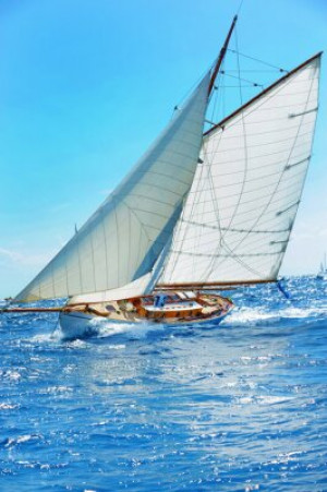 Fototapete ansehen, Schiff, segeln, Meer, italien