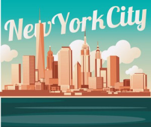 Fototapete New York Wahrzeichen, manhattan, Skyline, Wolkenkratzer, ne