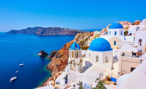 Fototapete Andere Santorini, Griechenland, Oia, Meer, Landschaft