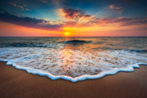 Fototapete Sonnenaufgang Gold, Hintergrund, Natur, Sommer, Wasser