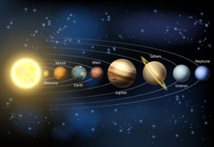 Fototapete Sonnensystem Sterne, Hintergrund, Design, Weltraum, Illustr
