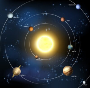 Fototapete Sonnensystem Sterne, Hintergrund, Design, Weltraum, Illustr
