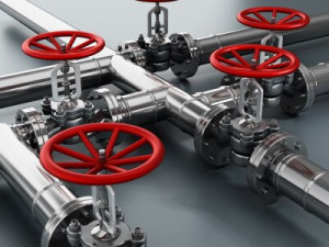 Fototapete Andere Ventil, Wasser, Rohr, Industrie, Pipeline