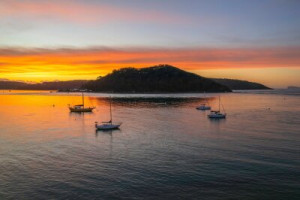 Fototapete Andere Antenne, australien, Bucht, Schiff, geriffelt