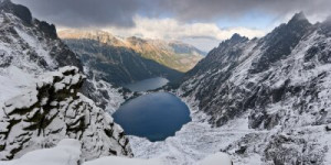 Fototapete Andere ansehen, Landschaft, Schnee, Spitze, Klippe