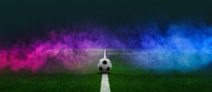 Fototapete Andere Fußball, neon, Hintergrund, Ball, glühen