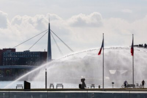 Fototapete Andere Brücke, Fluss, Wasser, Architektur, Stadt