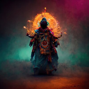Fototapete Andere ai, erzeugt, art, Schamanen, Magie