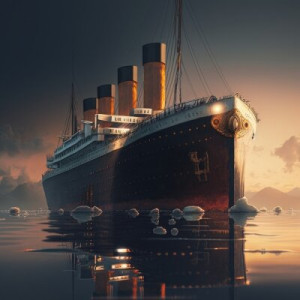 Fototapete Andere titanic, Meer, Illustration, versenden, Geschichte
