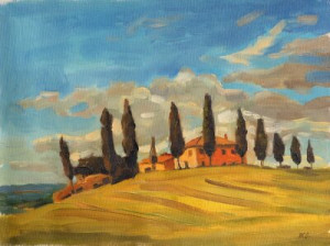Fototapete gelb, Sommer, grün, Feld, Landschaft