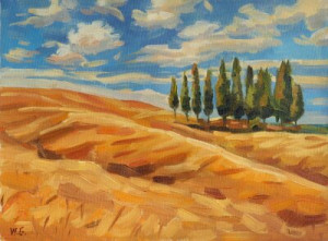 Fototapete gelb, Sommer, grün, Feld, Landschaft