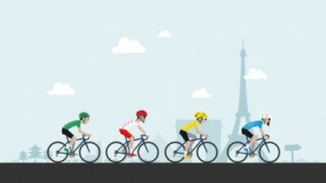 Fototapete Andere Radfahren, Tour de France, Fahrrad, Wettbewerb, Illu