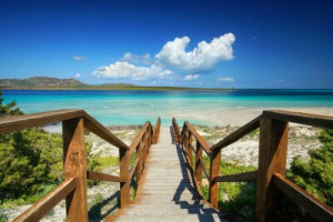 Fototapete Andere Sardinien, Brücke, Urlaub, genießen, Strand