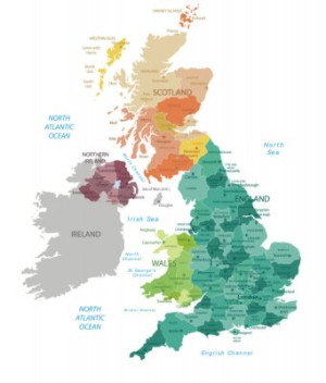 Fototapete Andere Karte, england, Großbritannien, Schottland, Vektor
