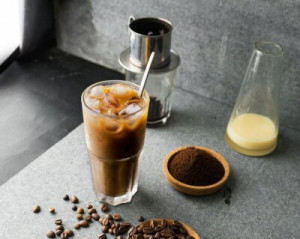 Fototapete Andere Heißgetränk, vietnamesisch, Hintergrund, Milch, trad
