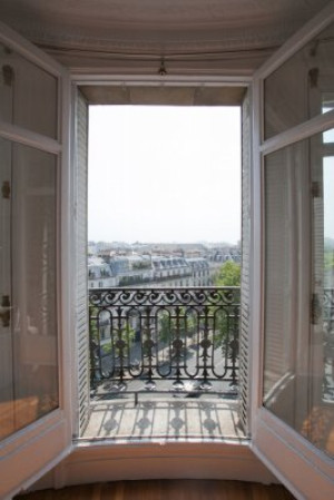 Fototapete Andere Balkon, Reihenhaus, paris, Frankreich, ansehen