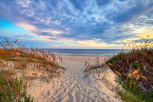 Fototapete Andere Sonnenuntergang, Strand, North Carolina, Seehafer, O