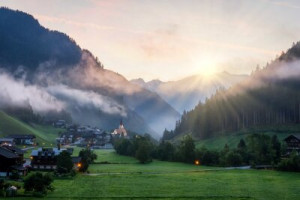 Fototapete Österreich, Wanderung, Urlaub, reisen, Fahrrad