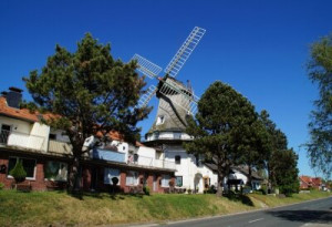 Fototapete Andere Wahrzeichen, Mühle, Windmühle, Cafés, Nordsee