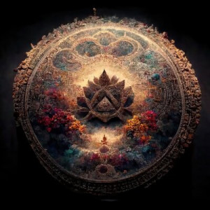 Fototapeta mandala, mantra, ornament, drewno, poświęcony