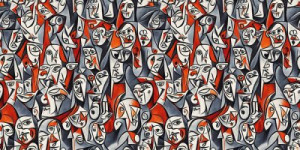 Fototapeta twarz, sztuka, portret, picasso, bezszwowy