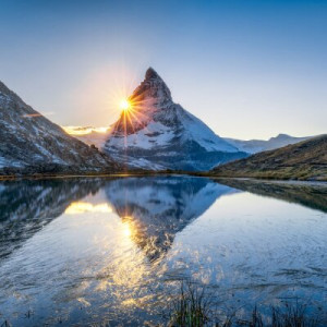 Fototapeta Matterhorn, góra, Szwajcaria, szwajcarski, jezioro