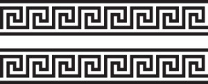 Fototapeta grecki, antyczny, czarny, geometryczny, wektor