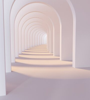 Fototapeta korytarz, łuk, ściana, budynek, architektura