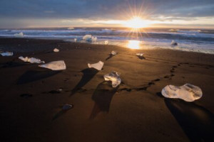 Fototapeta plaża, morze, zachód słońca, piasek, ocean
