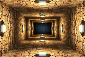 Fototapeta 3d na podłogę piętro, widok, tło, stary, miejsce