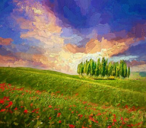 Fototapeta obraz olejny, ilustracja, dekoracja, akryl, naturalny