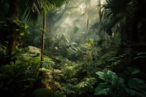 Fototapeta bujny, tropikalny, Rainforest, odmiana, roślina