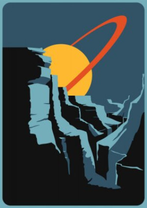 Fototapeta miejsce, Saturn, plakat, wektor, ilustracja