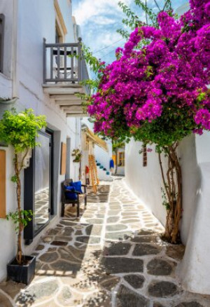 Fototapeta Grecja, Paros, dom, ulica, miasto