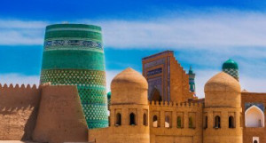Fototapeta Uzbekistan, jedwabny Szlak, minaret, Azja centralna, Azja