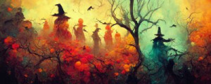 Fototapeta czarownik, halloween, zło, przerażenie, pełzający